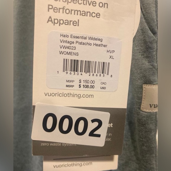 NWT Vuori halo essential wide leg Size XL - Picture 5 of 5